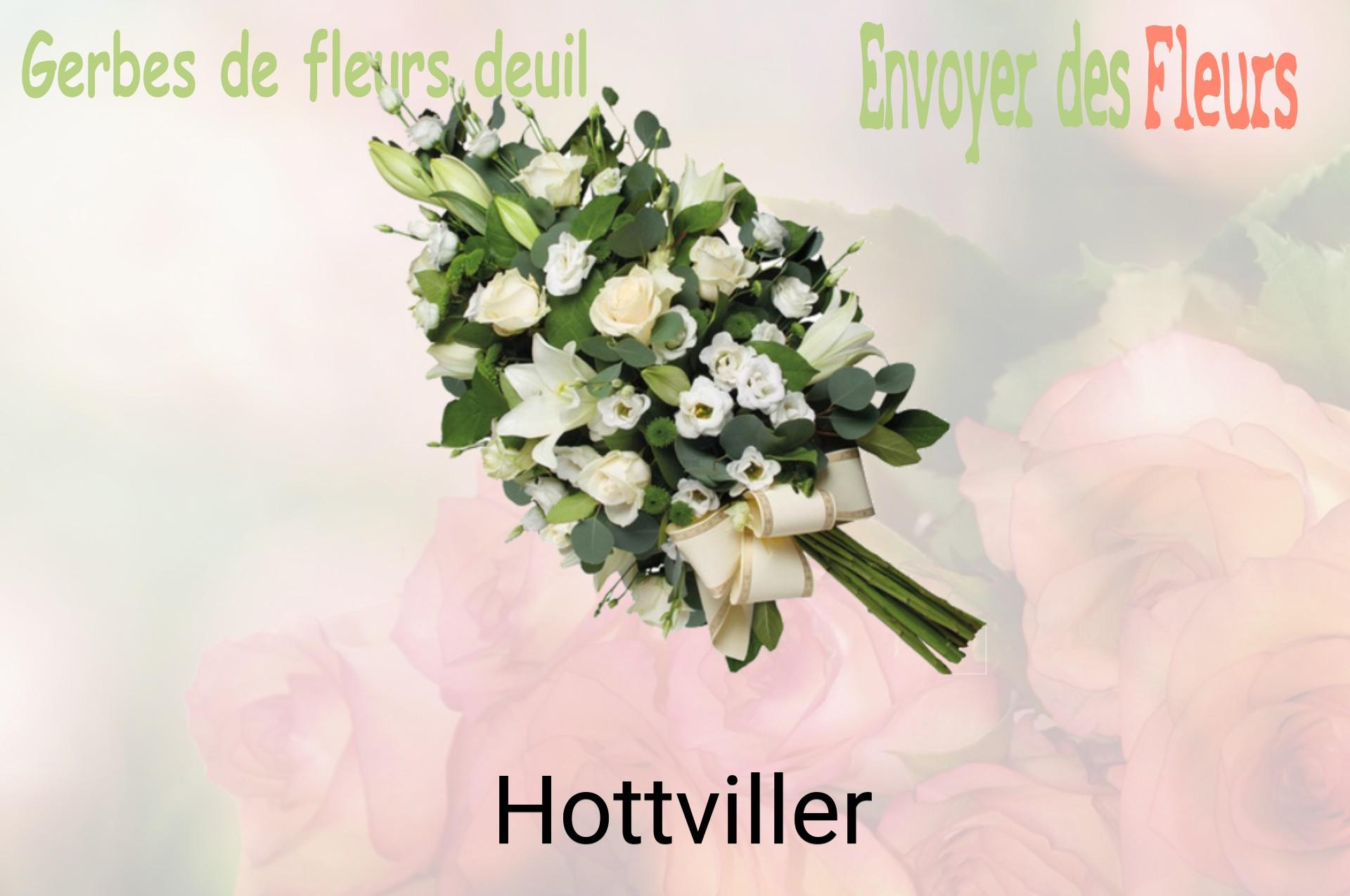 Gerbe de fleurs de deuil livrée à Hottviller
